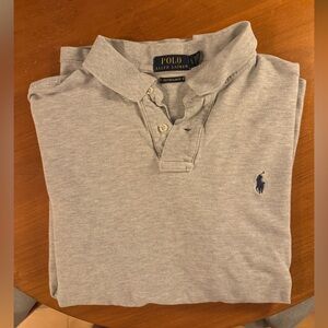 Polo by Ralph Lauren Light Gray Polo Shirt (Custom Slim Fit)